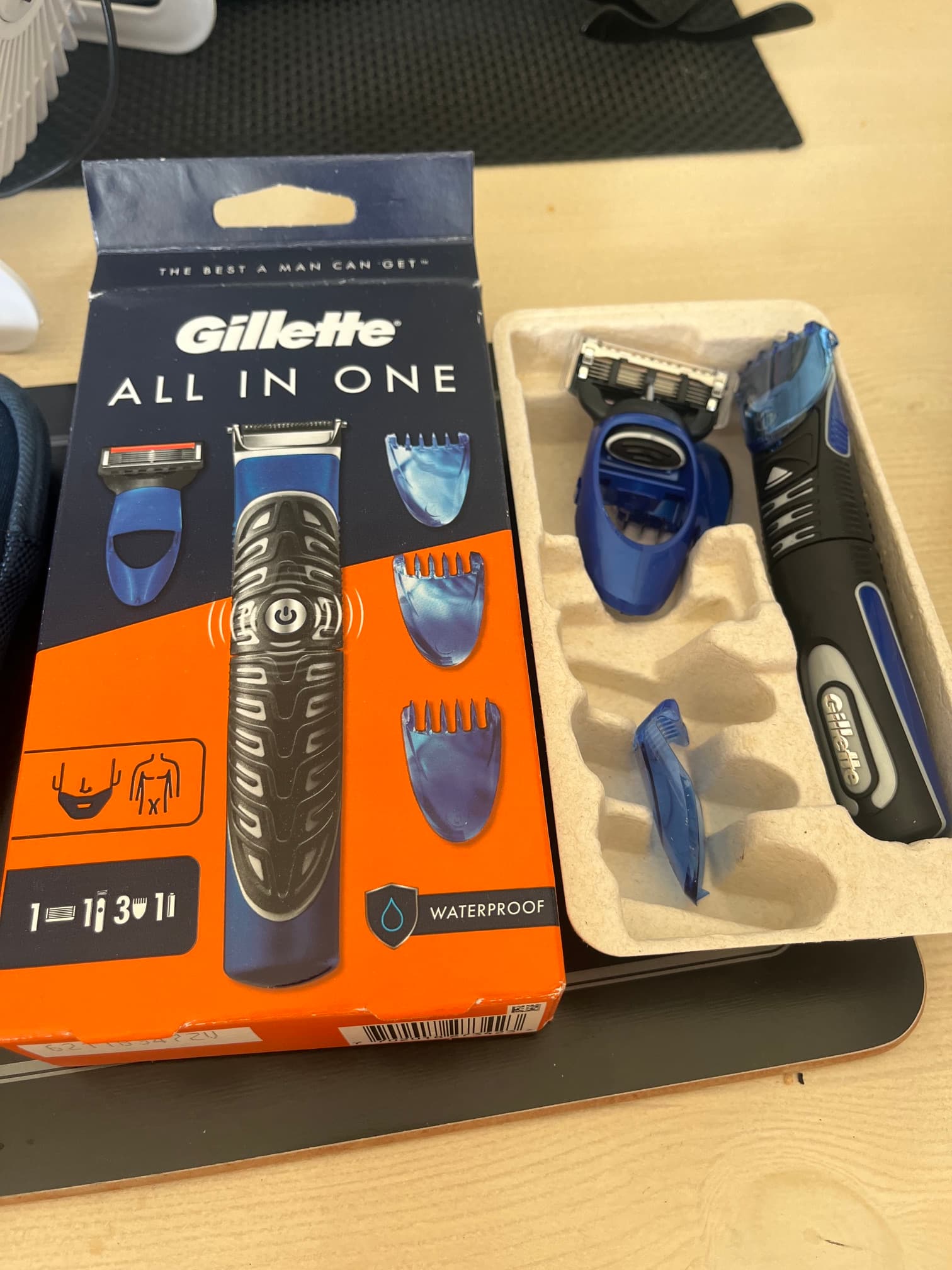 The box the Gilette Razor came in.